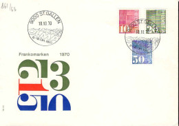 Suisse Poste Obl Yv: 861/863 Graphisme (TB Cachet à Date) Olma 18-10-70 - Covers & Documents