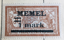 MEMEL - Numéro Michel 26 Y, Type Merson, Avec Surcharge  1920, DÉFAUT POINT SUR LA SURCHARGE - Unused Stamps