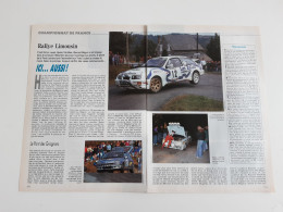 Coupure De Presse Sport Automobile Championnat De France Limousin - Autres & Non Classés