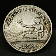 1 PESETA ARGENT 1869 Gouvernement Provisoire ESPAGNE / SPAIN SILVER - Premières Frappes