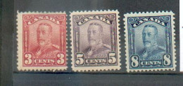 C 179 - CANADA - YT 131 - 133 - 134 * - Charnière Complète - Unused Stamps