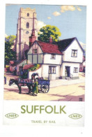 RAIL POSTER UK ON POSTCARD L.N.E.R. SUFFOLK CARD NO  SUF 019 - Equipment