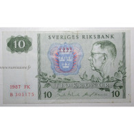 SUEDE - PICK 52 E - 10 KRONOR 1987 - TTB - Sweden