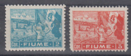 Italy Fiume Mi#45,46 1919 MNH ** - Fiume