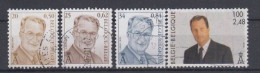 BELGIË - OPB - 2001 - Nr 2980/82 + 2984 - Gest/Obl/Us - 1993-2013 Roi Albert II (MVTM)