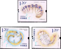 China 2024 World Heritage- Chengjiang Fossil Site 3v Mint - Neufs