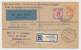 FFC Registered Singapore - Weltevreden Netherlands Indies 1931 Vice Versa - Singapore (...-1959)