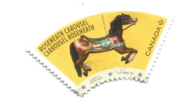 (CANADA) 2022, VINTAGE CAROUSELS, ROSENEATH - Used Stamp - Oblitérés