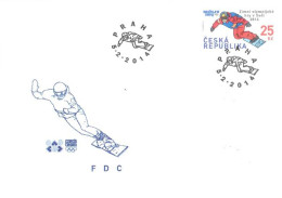 FDC 797 Czech Republic Winter Olympic Games Sotchi 2014 Snowboard - Winter 2014: Sotchi