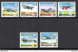 1984 BOTSWANA - Catalogo Yvert N. 497-502 - Aerei - 6 Valori - MNH** - Sonstige & Ohne Zuordnung