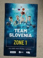 BASKETBALL SLOVENIA - MONTENEGRO 2023, LJUBLJANA, Accreditation  - Habillement, Souvenirs & Autres