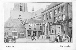 Prent - Marktplein - Rhenen  - 8.5x12.5 Cm - Rhenen