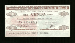 Miniassegni - Unione Commercianti Avellino Da Lire 100 - [10] Checks And Mini-checks