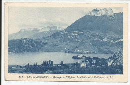 Lac D'Annecy Duingt L'Eglise Le Château Et Talloires   1930     N° 158 - Talloires