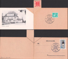 Zwönitz SSt. 19.4.1980 Auf Klapp-Kte Mit Vignette Sachsen-Dreier, Foto Klubhaus Messtreff - Maschinenstempel (EMA)