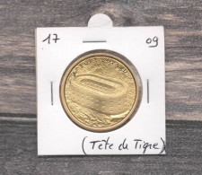 Médaille Souvenirs&Patrimoine : Fort Boyard - Tête De Tigre (couleur Or) - Autres & Non Classés