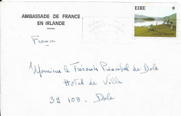Sur Lettre Ambassade De France En Irlande - Covers & Documents