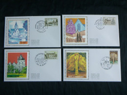 1976 1832 1833 1834 & 1835 FDC Zijde/soie :  "Toeristische Uitgifte- Emission Touristique" - 1971-1980