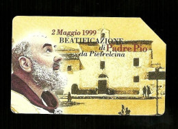 993 Golden - Beatificazione Di Padre Pio Da Lire 10.000 Telecom - Öff. Werbe-TK