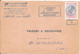 MONACO Sur Lettre 1967 - Covers & Documents