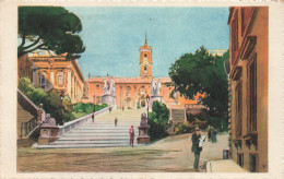 ITALIE - Roma - II Campidoglio - Animé - Colorisé - Carte Postale Ancienne - Museums