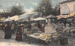 NICE (Alpes-Maritimes) - Le Marché Aux Oignons - Tirage Couleurs - Ecrit 1912 (2 Scans) - Markets, Festivals