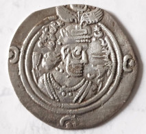 SASANIAN KINGS. Khosrau II. 591-628 AD. AR Silver  Drachm  Year 24 Mint Shiraz - Orientalische Münzen