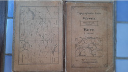 Carte Géographique Topographique De Bern Schweiz Suisse De 1910   57 Cm X 80 Cm - Other & Unclassified