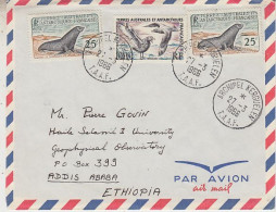 TAAF 1966 Cover With 2x Mi 21 Ca Archipel Kerguelen 27.3.1966 (59852) - Briefe U. Dokumente