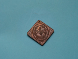 1873 Zur Erinnerung A.d. 25 Jahrige Jubelfeier Des Deutschen TURNVEREINS BRUSSEL 24 Janr 1898 ( 9,2 Gram / 2,5 Cm. ! - Gymnastiek