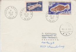 TAAF 1971 IAO + Fish Cover  Ca Terre Adelie 26.6.1971 (59855) - Lettres & Documents
