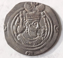 SASANIAN KINGS. Khosrau II. 591-628 AD. AR Silver  Drachm  Year 33 Mint BN - Orientalische Münzen