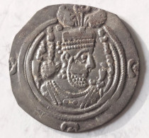 SASANIAN KINGS. Khosrau II. 591-628 AD. AR Silver  Drachm  Year 33 Mint BN - Orientales