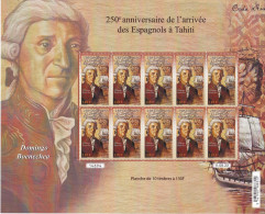 Polynésie Arrivée Des Espagnols - Feuille Entière - Neuf ** Sans Charnière - TB - Unused Stamps