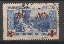 GRAND LIBAN - 1943-45 - N°YT. 185 - 7pi50 Sur 12pi50 Outremer - Oblitéré / Used - Oblitérés