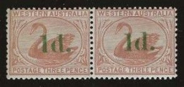 Western Australia     .   SG    .   91b  Pair  (2 Scans)          .   *       .     Mint-hinged - Nuovi