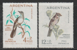 ARGENTINE - N°663/4 ** (1962) Oiseaux - Nuovi