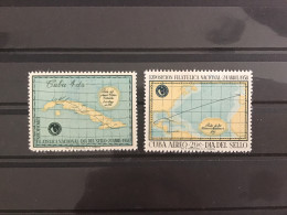 Cuba 1958 Stamp Day Mint SG 864-5 Sc 593 + C180 - Neufs