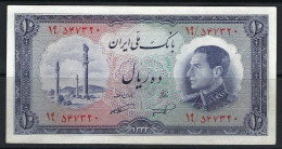 Iran Mohammad Reza Shah 1952 Banknote 10 Rials P-64, UNC - Iran