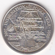 Iles Malouines 1 Crown 2007, International Polar Year, Élisabeth II ,Navire,  En Argent . Silver Proof - Malvinas