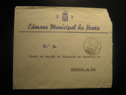 HORTA 1960 To Figueira Da Foz SR Camara Municipal Postage Paid Cancel Slight Fault Cover Portuguese Area Portugal AZORES - Horta