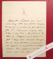 ● L.A.S Edmond ABOUT écrivain Journaliste Né à DIEUZE à Son Cher CADOL - Lettre Autographe - Académicien Président SGDL - Writers