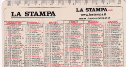 Calendarietto - La Stampa - Anno 2001 - Small : 2001-...