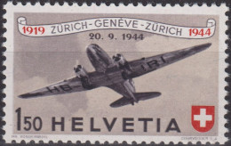 1944 Flugpost Schweiz ** Zum:CH F40, Mi:CH 438,Yt:CH.PA39, 25 Jahre Schweizer Luftpost - Ongebruikt