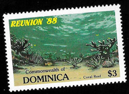 1988 Coral Reef  Michel DM 1091 Stamp Number DM 1079 Yvert Et Tellier DM 1008 Stanley Gibbons DM 1124 Xx MNH - Dominica (1978-...)