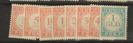 1941 MH Nederlands Indië Port NVPH  P41-48 - Netherlands Indies