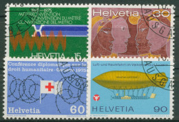 Schweiz 1975 Ereignisse Urmeter Rotes Kreuz Luftschiff 1046/49 Gestempelt - Oblitérés