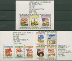 Honduras 1976 Unabhängigkeit Amerikas Flaggen Block 26/28 Postfrisch (C97339) - Honduras