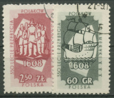 Polen 1958 Emigranten In Amerika Auswandererschiff 1073/74 Gestempelt - Gebruikt