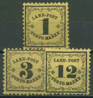 Baden 1862 Landpost-Portomarken 1/3 X Mit Falz - Nuevos